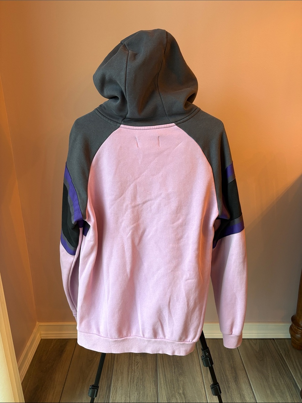 Jordan Men’s Colorblock Crewneck Hoodie - Gray, Black & Lavender - Picture 5 of 5